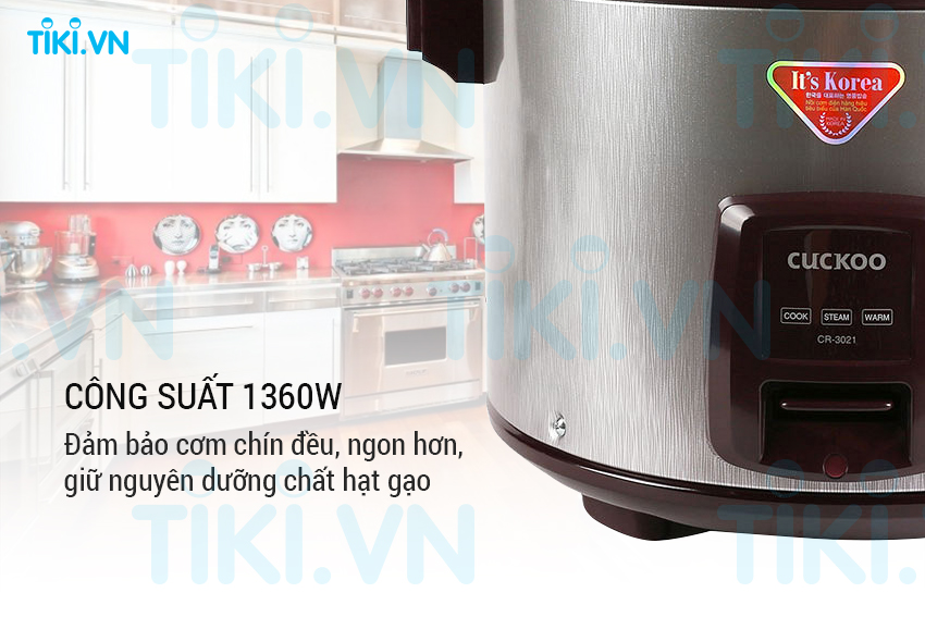 Nồi Cơm Điện Nắp Gài Cuckoo CR-3021 (5.4L) - Hàng Chính Hãng