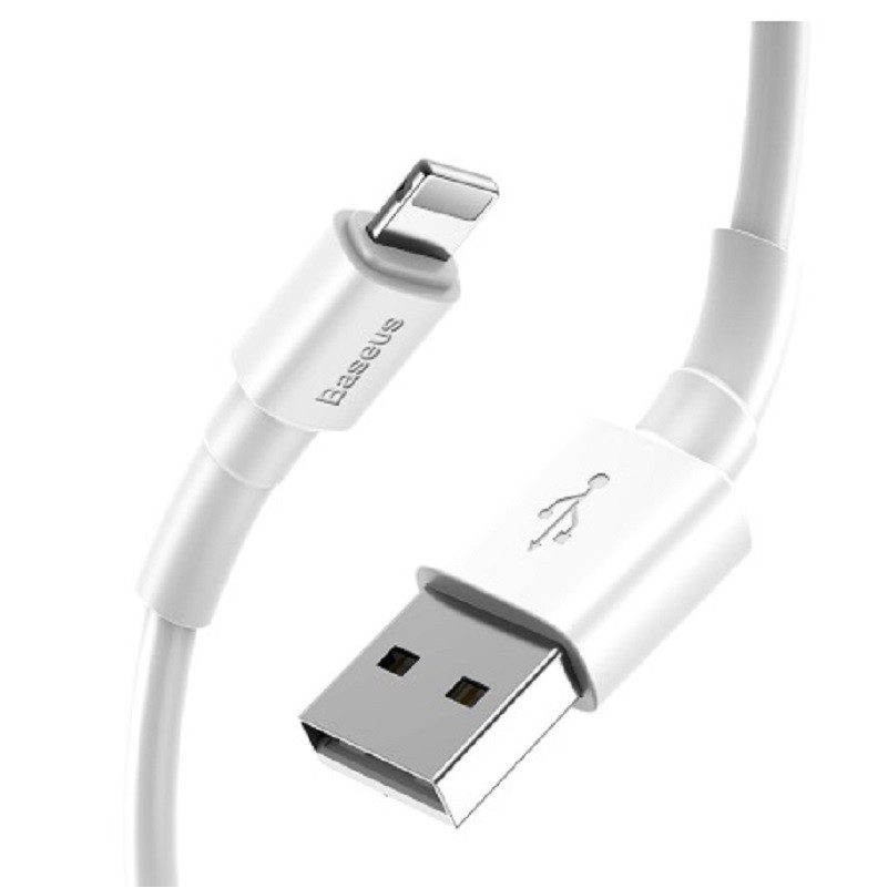 Cáp sạc nhanh, siêu bền Baseus Mini White dùng cho Smartphone/ Tablet (Type C/ Lightning/ Micro, Quick Charging &amp; Sync Data TPE Cable) - Hàng chính hãng