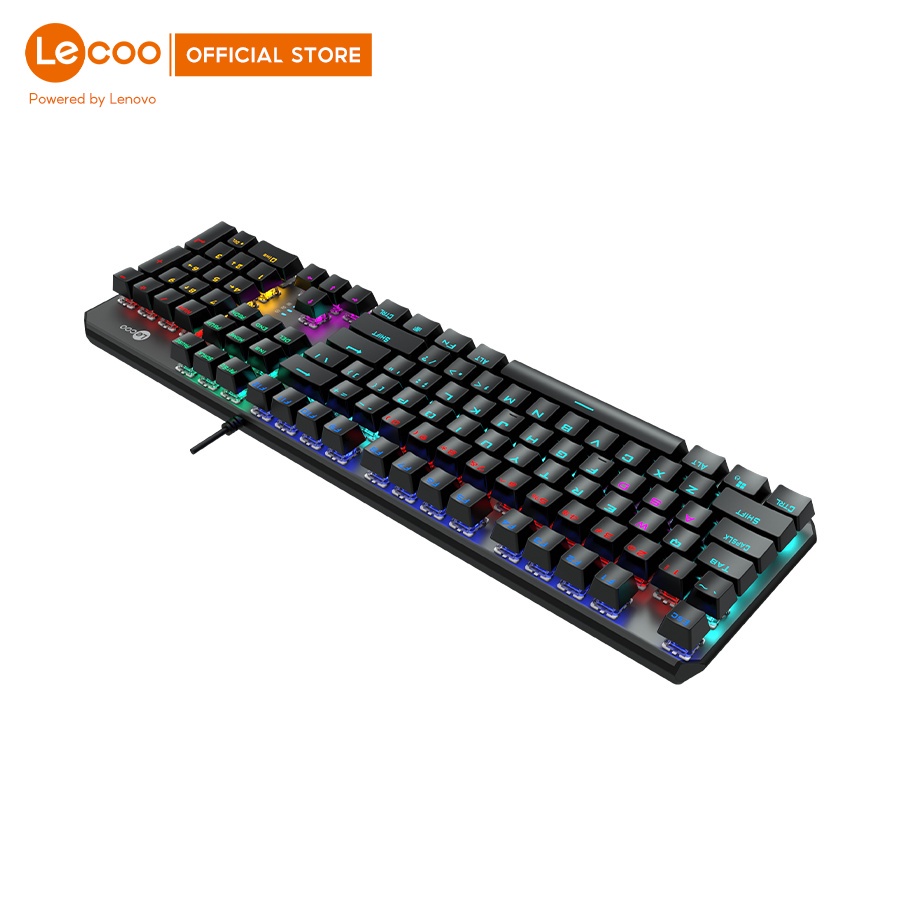 Bàn phím cơ gaming Lecoo GK301, hiệu ứng LED RGB chơi game cho máy tính - BH 24 tháng Hàng nhập khẩu