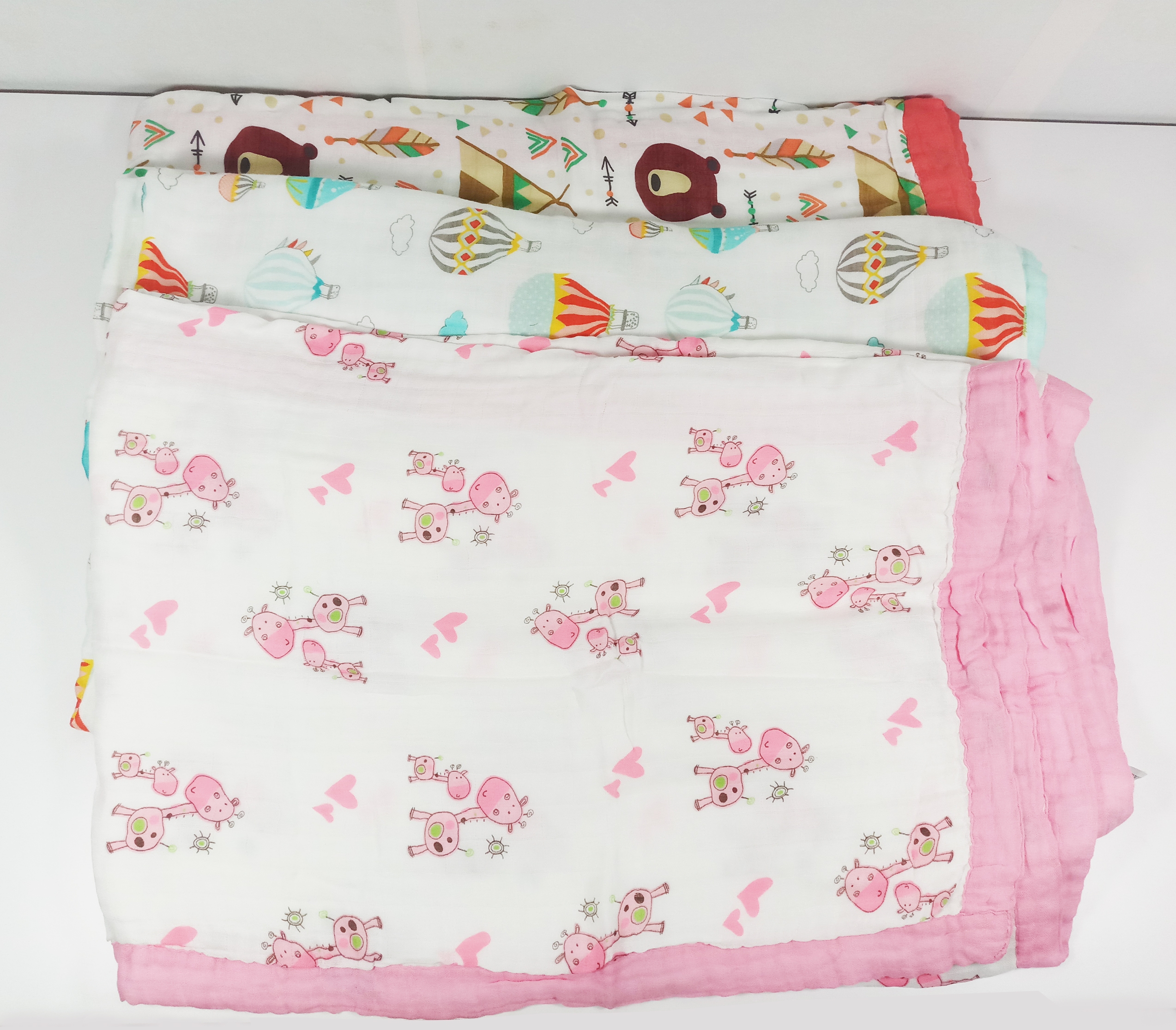 Chăn Cho Bé 120x120cm Chăn Vải Xô ADEN Sợi Tre Kháng Khuẩn, Mềm Mại, Bo Viền Không Xù Lông 120x120cm