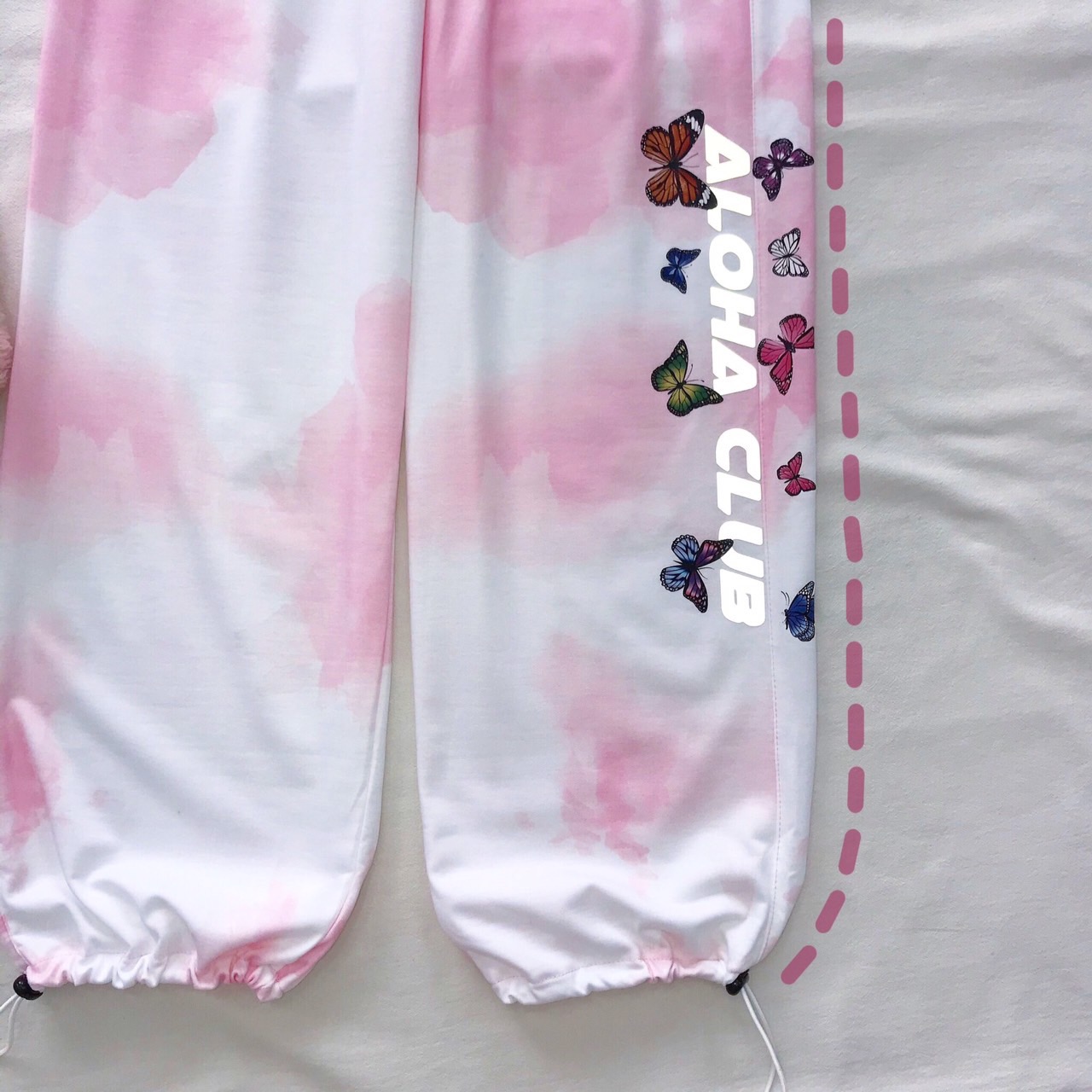 Quần Jogger Thun Dài Dây Rút Loang Màu Phản Quang Màu Hồng - Quần Thun Rút Dây Unisex - MM