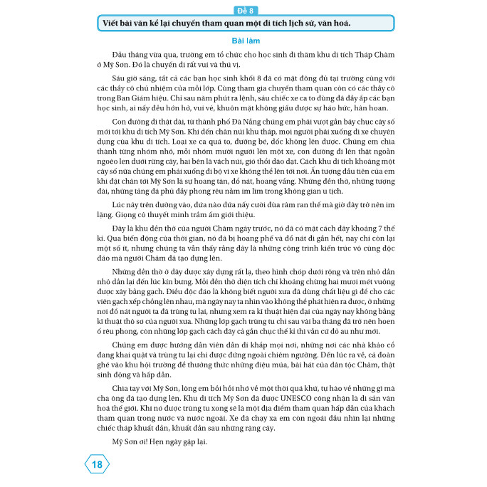 Sách - Những Bài Làm Văn Mẫu Lớp 8 (tập 1) - Bộ sách Kết Nối tri thức và cuộc sống (ND)