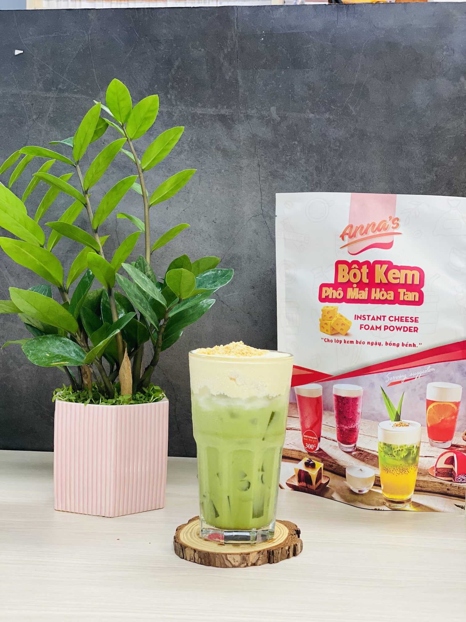 Bột Kem Phô Mai | Túi 300G pha 40 ly - Bột kem pha chế Váng Sữa Kem Cheese Trà sữa, Đồ uống đá xay