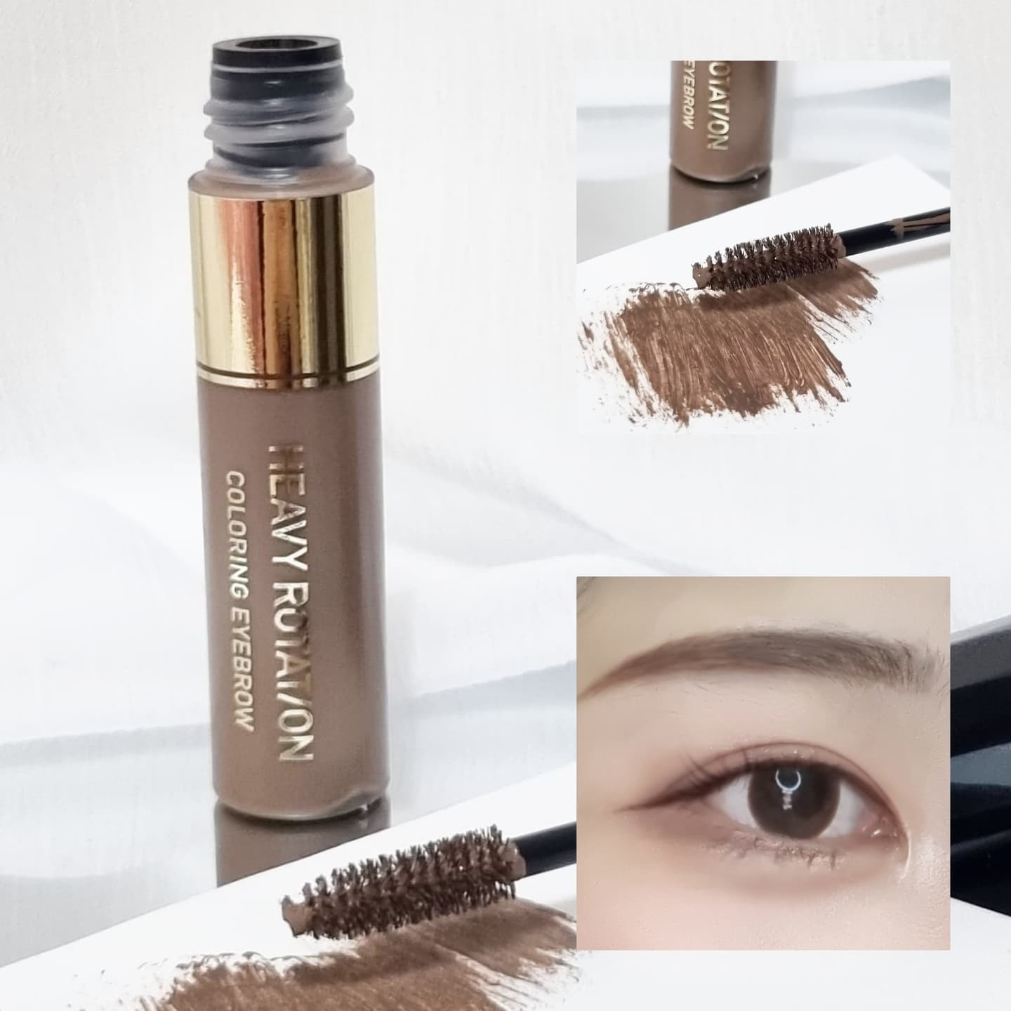 Mascara Chải Đổi Màu Lông Mày Chống Lem Trôi Kissme Heavy Rotation Coloring Eyebrow (8g)-Màu Nâu Tự Nhiên