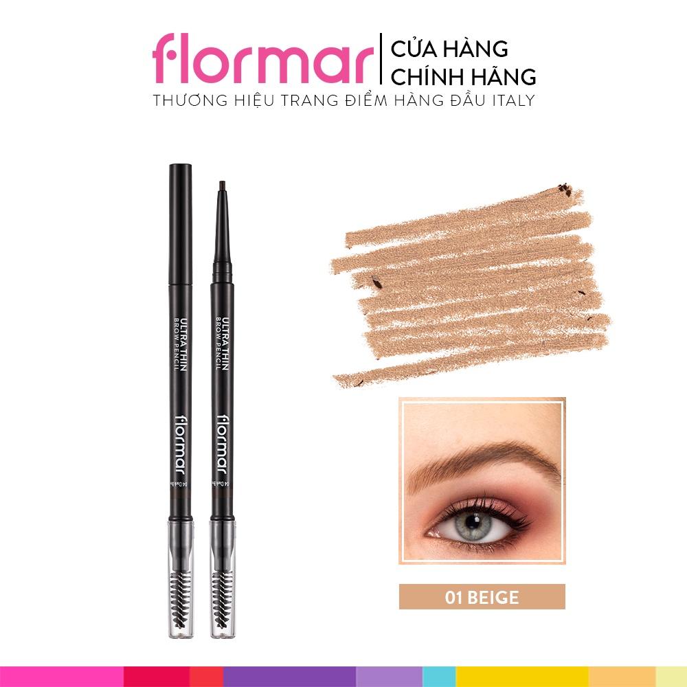 Chì kẻ lông mày Flormar Ultra Thin Brow Pencil chống thấm nước