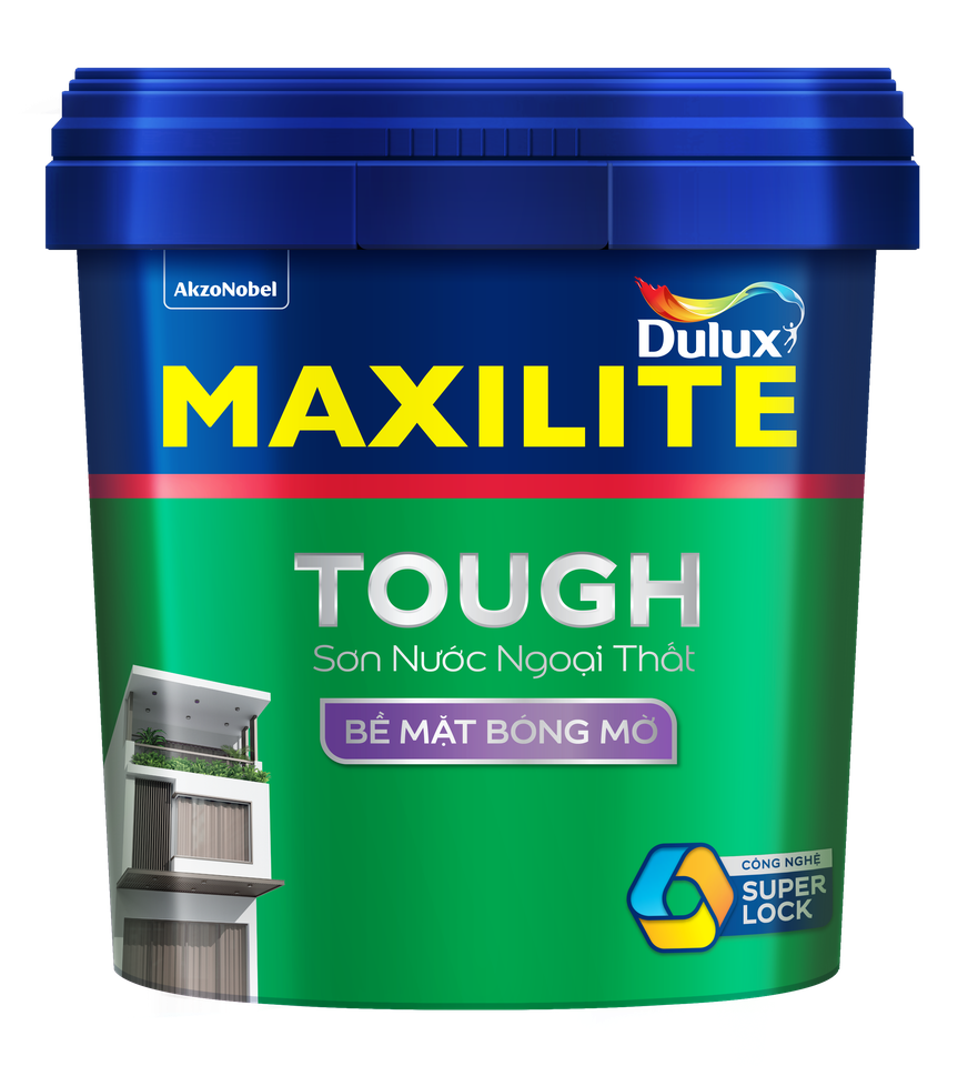 Sơn Ngoại Thất Maxilite Tough 28CB Bóng Có Bề Mặt Bóng Mờ, Phủ Ngoài Trời , Có Màu Sắc Tươi Sàng, Tính Năng Chống Nấm Mốc, Chống Bong Tróc