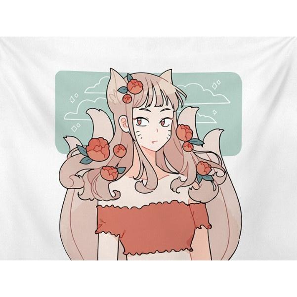 Tranh Vải Thảm Treo Tường Anime