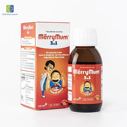 Siro MerryMum 3 in 1 - Siro ăn ngon - Giúp trẻ ăn ngon, hết táo bón, tăng cân tự nhiên