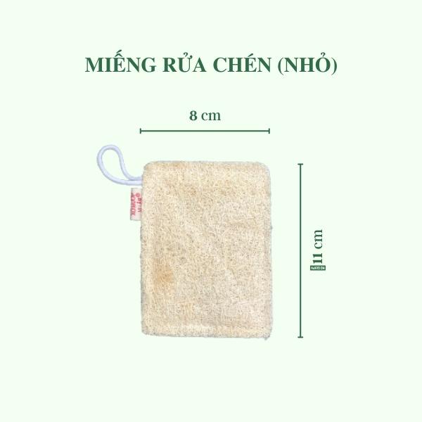 Miếng rửa chén xơ mướp - Miếng cọ rửa nồi tròn - Bao tay tắm tẩy da chết tự nhiên thân thiện môi trường