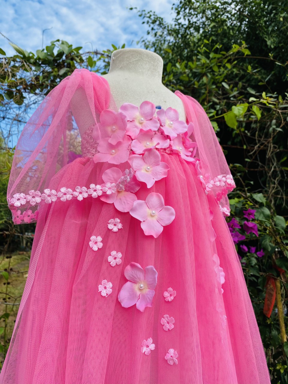 Đầm Váy công chúa tutu dễ thương cho bé Size 4(17-20kg) MDC