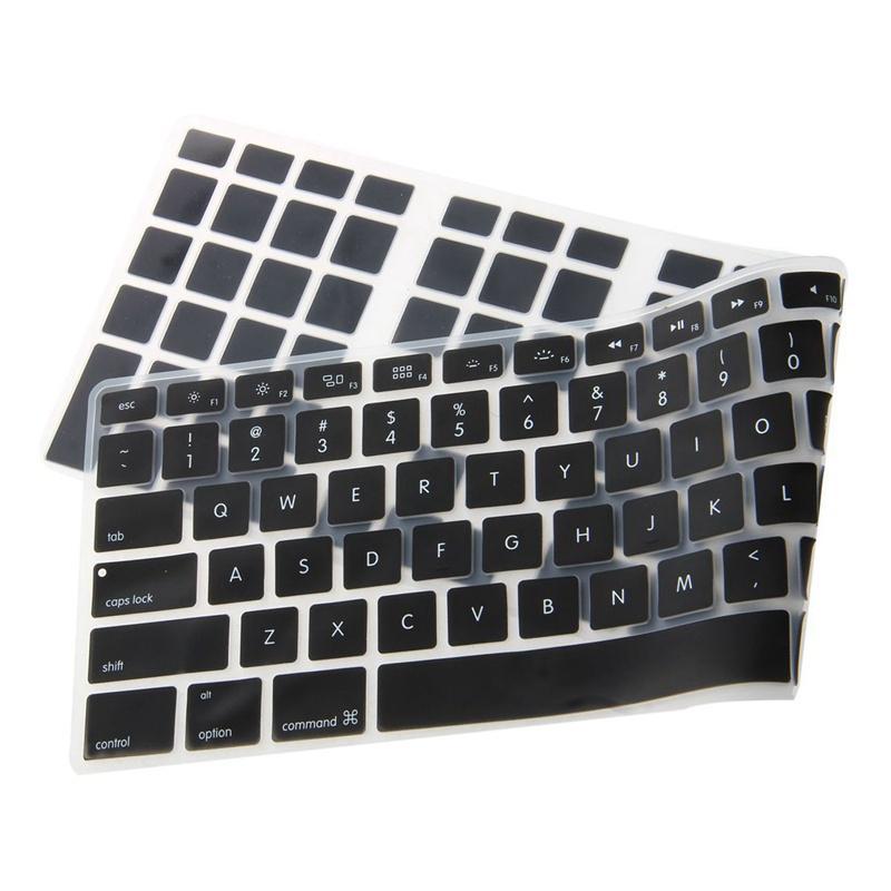 Set 2 vỏ silicon mỏng màu đen bảo vệ bàn phím máy tính Apple IMac