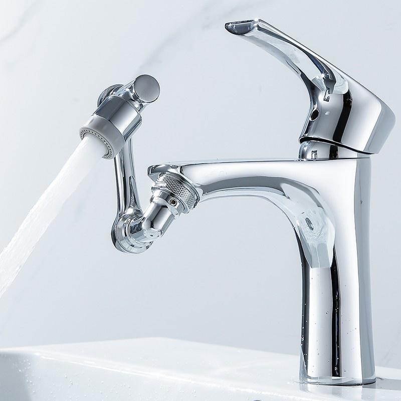 Đầu nối vòi Lavabo, vòi nước thông minh xoay 1080 độ nhựa ABS với 2 chế độ nước tiện dụng
