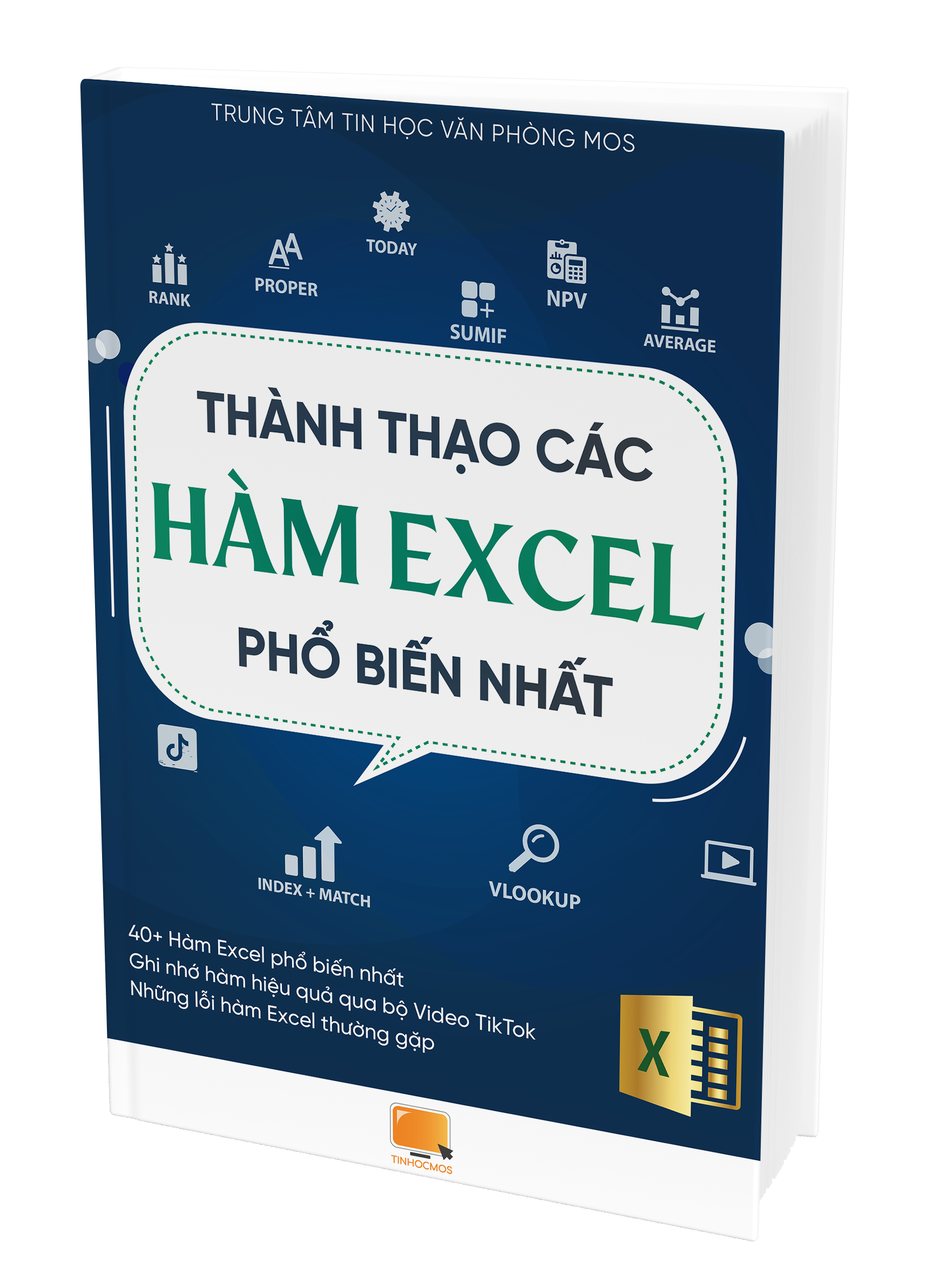 Combo 2 Sách Thành thạo Tin học văn phòng: Thành thạo Hàm Excel phổ biến nhất + Thành thạo Soạn thảo văn bản Word - Mẹo xử lý lỗi Word Excel trong công việc -  tinhocmos