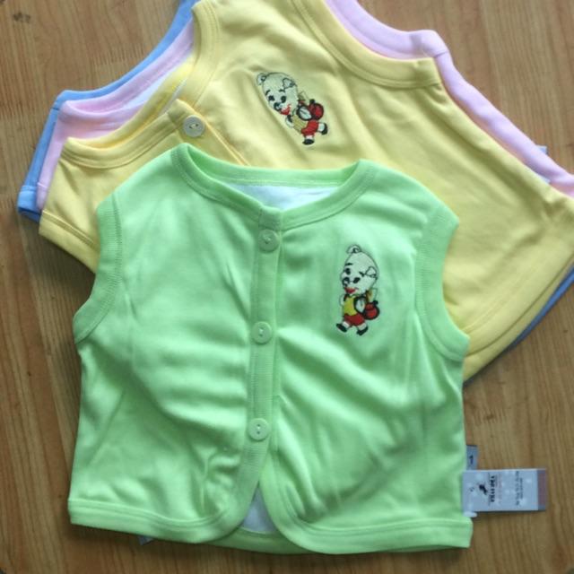 3 Áo ghi lê màu 2 lớp cho bé 0-12 tháng