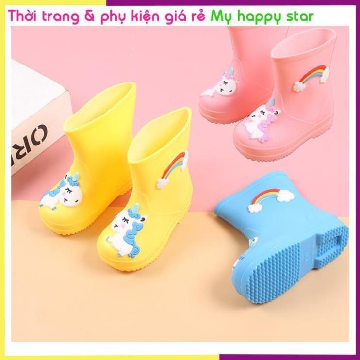 Boot bốt ủng đi mưa cho bé trai và bé gái dễ thương