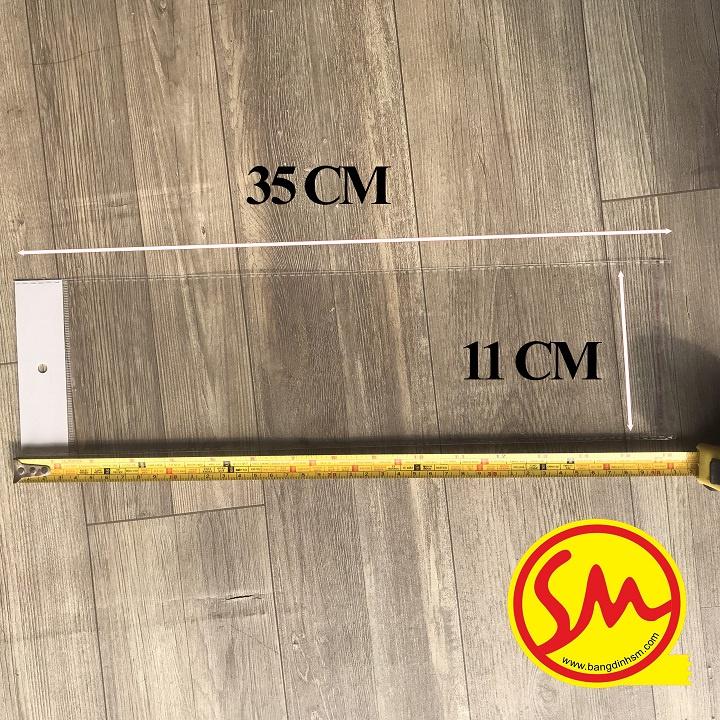 TÚI BÓNG KÍNH, TÚI NILON DÁN MIỆNG trong suốt, TÚI OPP 35x11cm chuyên dùng ĐÓNG GÓI CÁC SẢN PHẨM