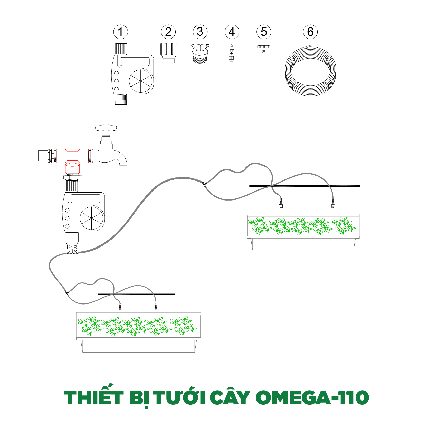 Thiết bị tưới cây OMEGA-110