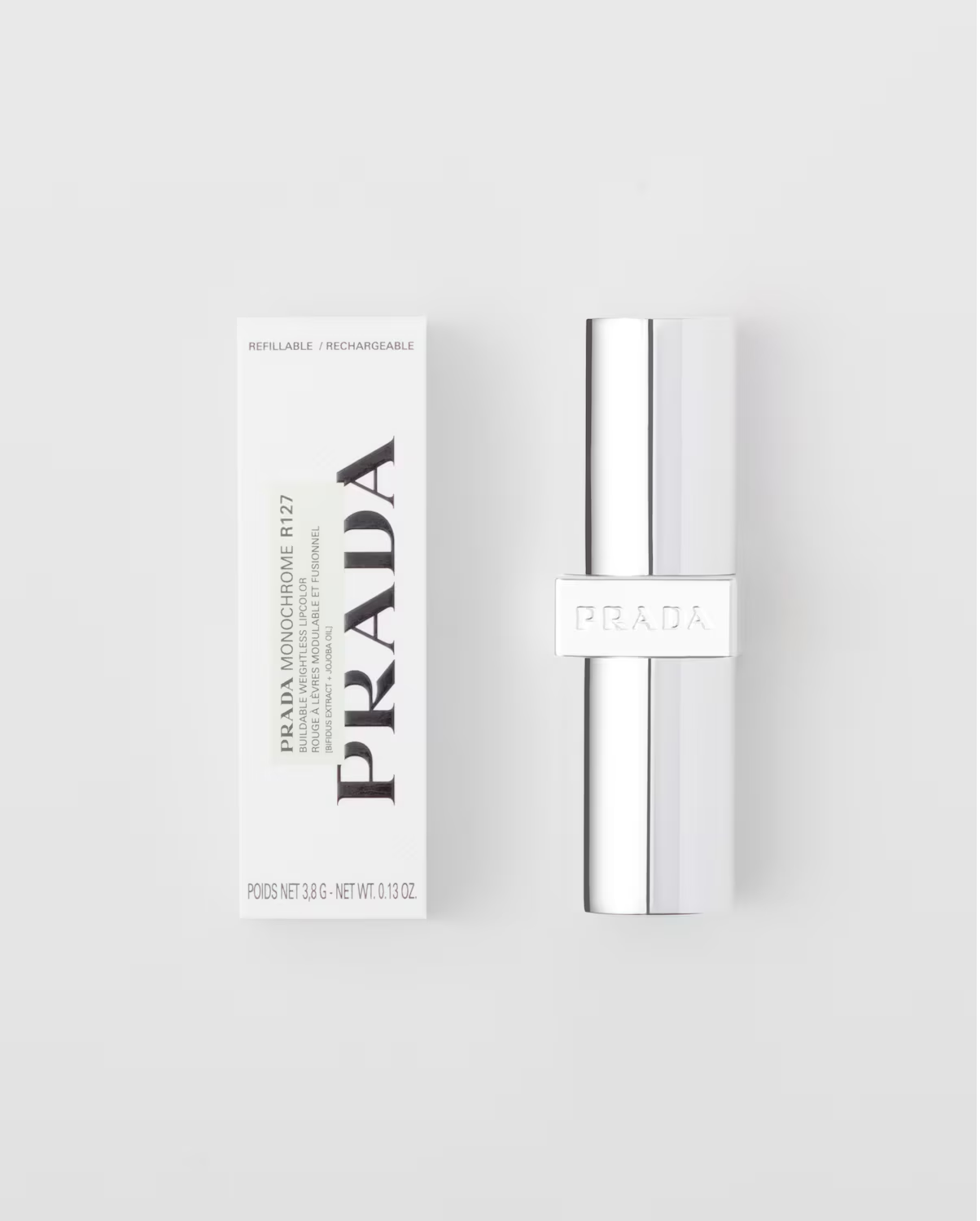Son màu Prada Monochrome Buildable Weightless Lipcolor R127_CARMINIO 3.8gr
