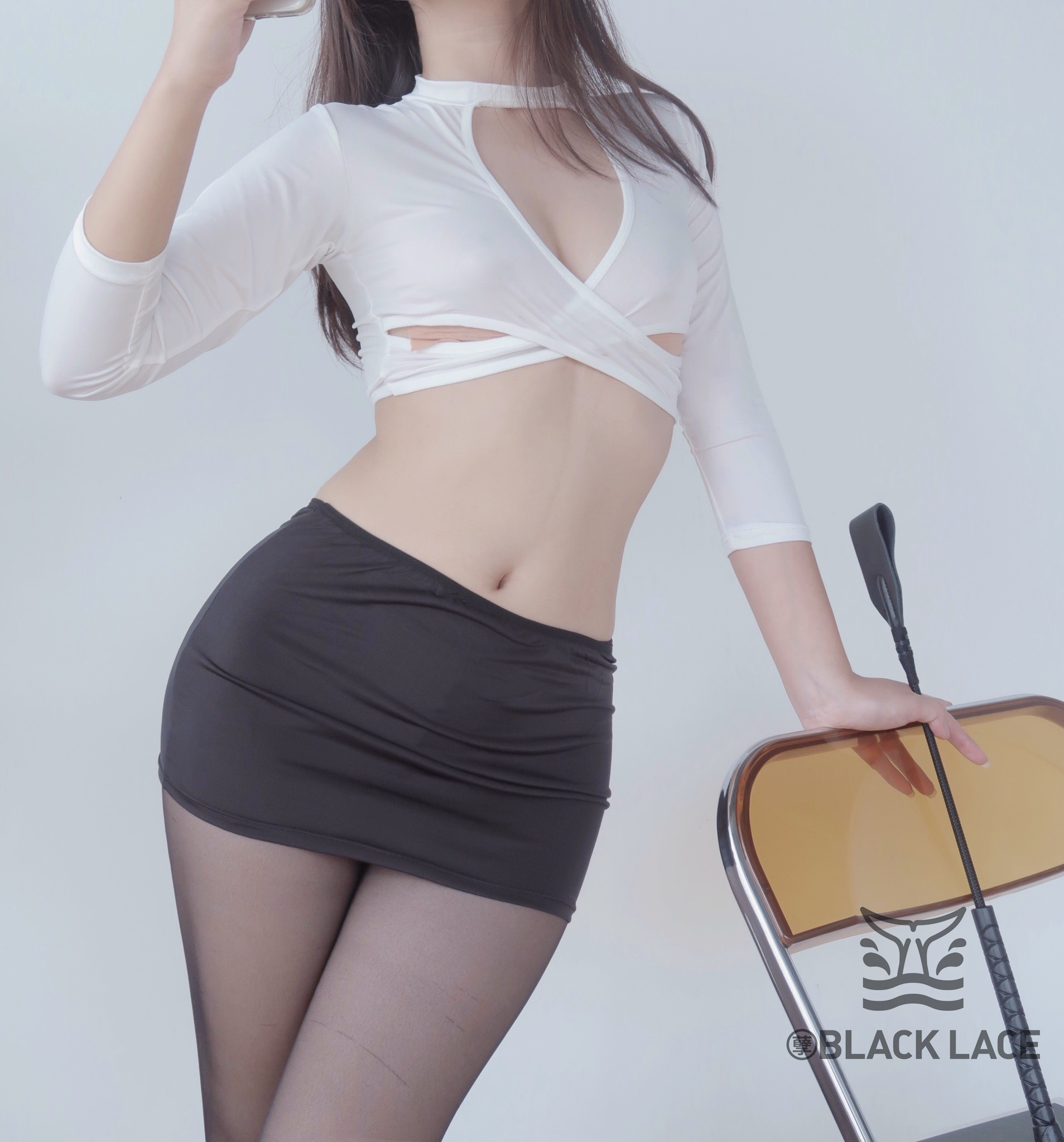 Đồ ngủ nữ thư ký sexy hở ngực chân váy ngắn gợi cảm