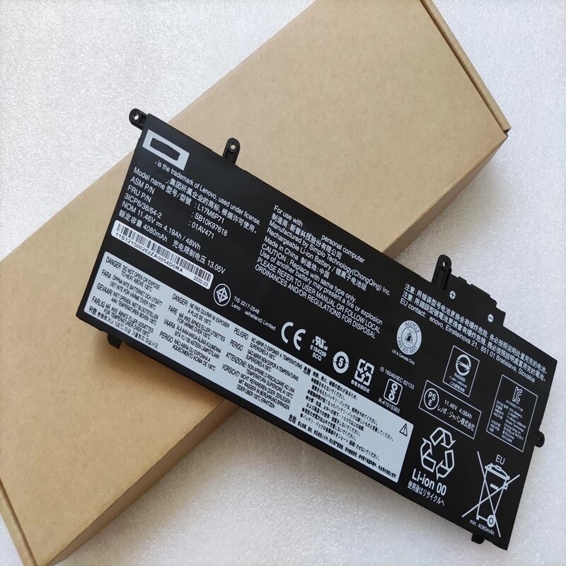 Pin Battery Dùng cho Laptop Lenovo ThinkPad X280 A285 L17L6P71 L17C6P71 L17M6P71 01AV472 01AV471 01AV484 Original 48Wh