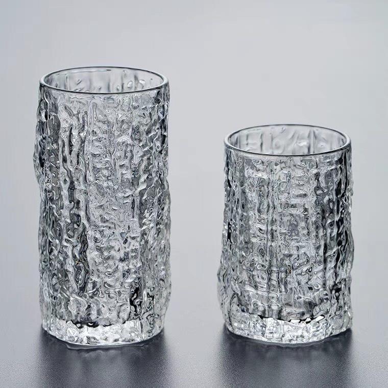 Cốc thủy tinh vân nhám De'cor 90, ly thủy tinh cao cấp