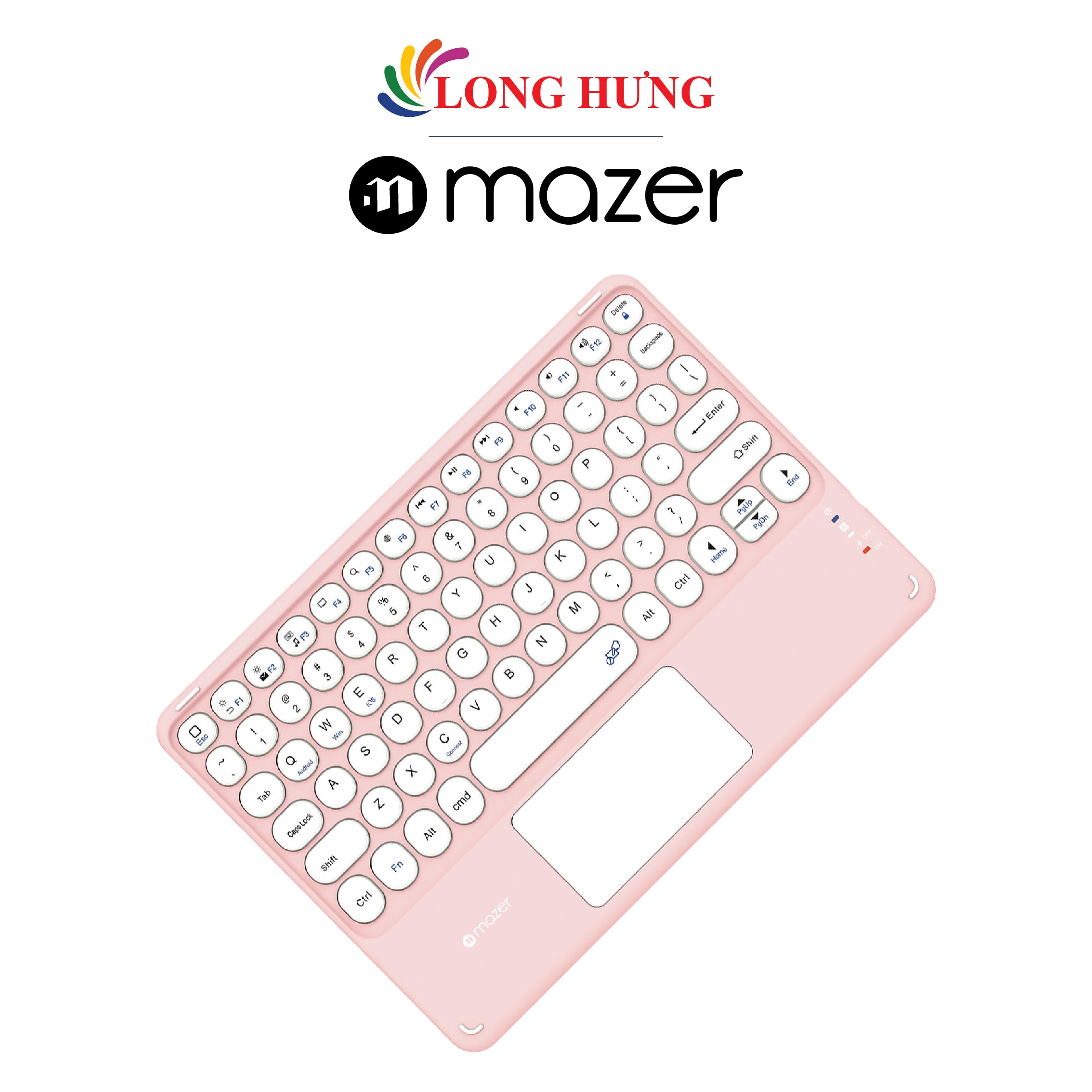 Bàn phím không dây Mazer Infinite Keys Ultra Portable Keyboard with Trackpad M-KEYS-TOUCH-V5 - Hàng chính hãng