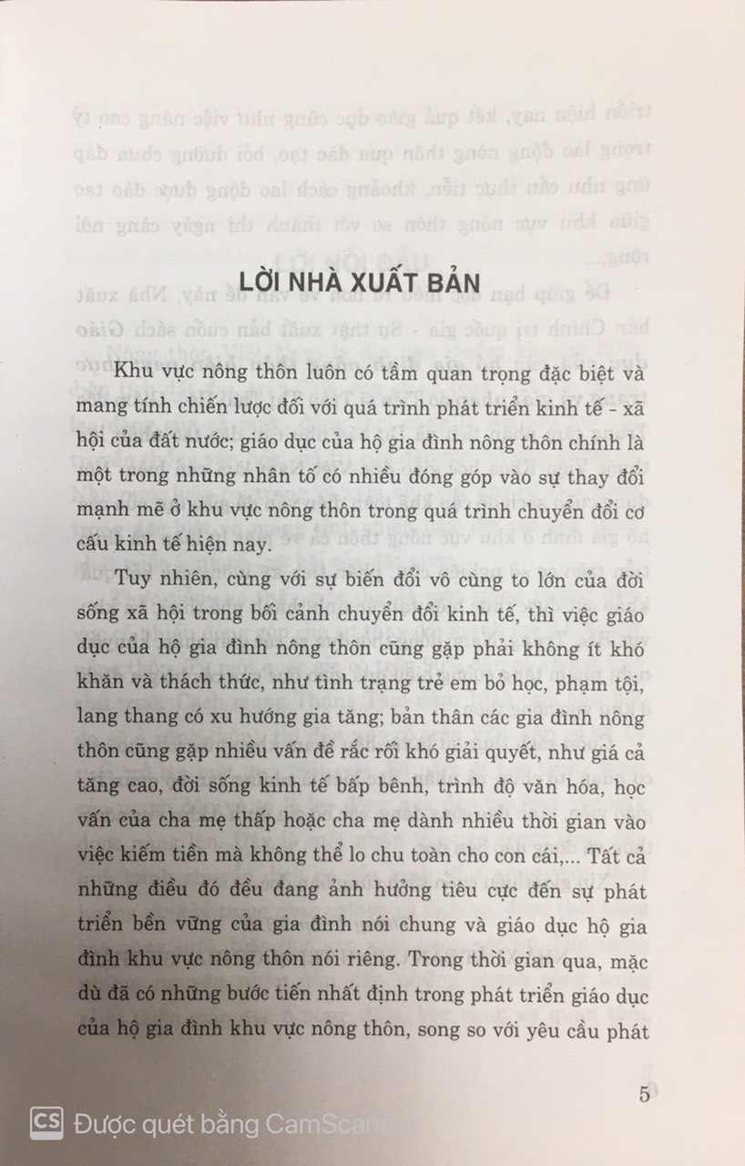 Giáo dục của các hộ gia đình nông thôn  hiện nay  - Thực trạng và giải pháp