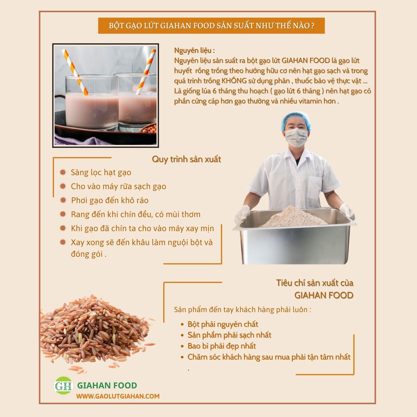 Bột gạo lứt giảm cân,Bột gạo lứt giảm mỡ bụng GIAHAN FOOD bột giảm cân tại nhà, an toàn, bot gao lut giam can