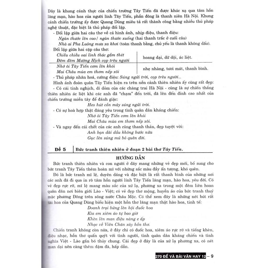 270 Đề Và Bài Văn Hay 12