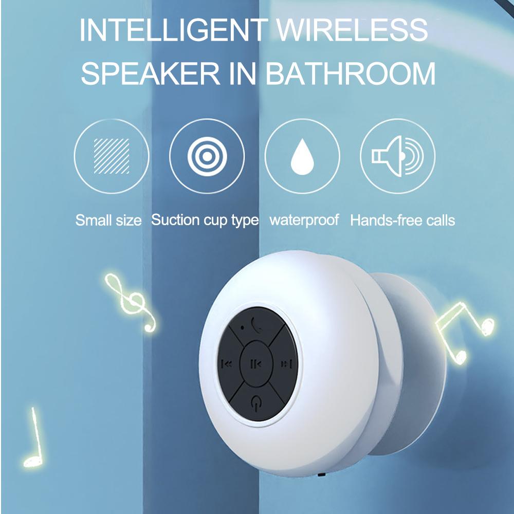 Loa Mút Bluetooth Mini Di Động Loa Rảnh Tay Không Dây Chống Nước Cho Phòng Tắm Vòi Sen Bể Bơi Ngoài Trời Màu sắc: đen