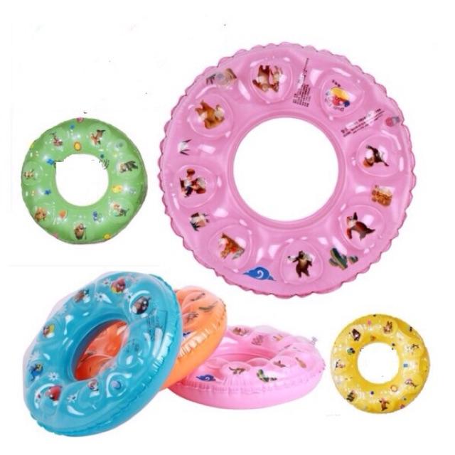 PHAO TRÒN 2 LỚP TẬP BƠI CHO BÉ, Phao Bơi Tròn Cho Bé Đường Kính 60,70cm