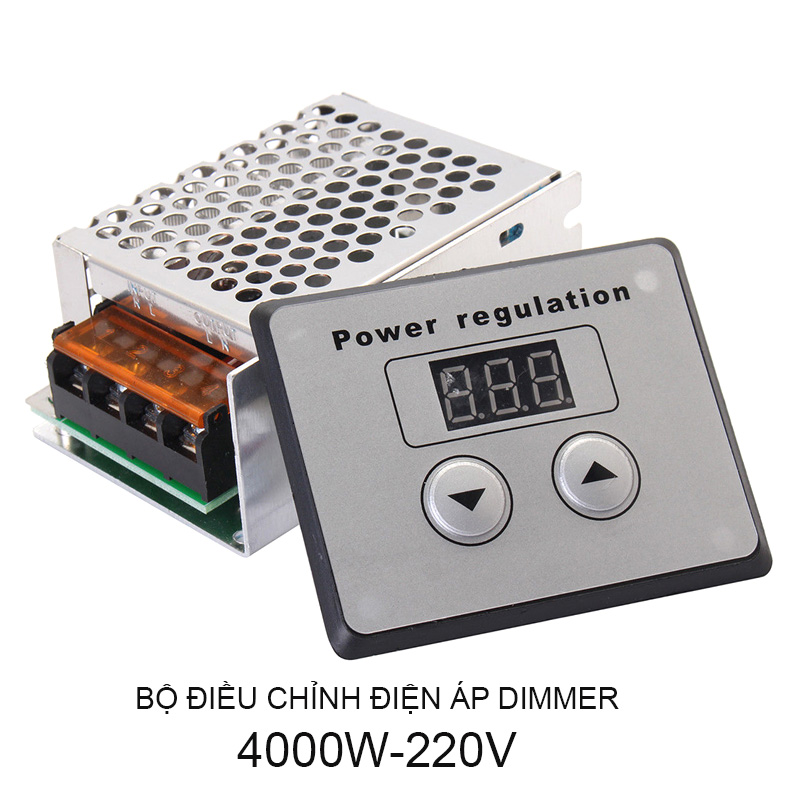 Bộ chiết áp (dimmer) bảng điều chỉnh kỹ thuật số 4000W-220V dùng cho quạt sưởi, ánh sáng, động cơ