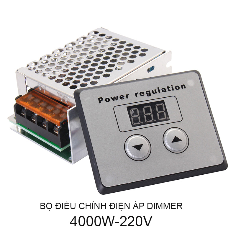 Bộ chiết áp bảng điều chỉnh kỹ thuật số 4000W-220V dùng cho quạt sưởi, ánh sáng, động cơ