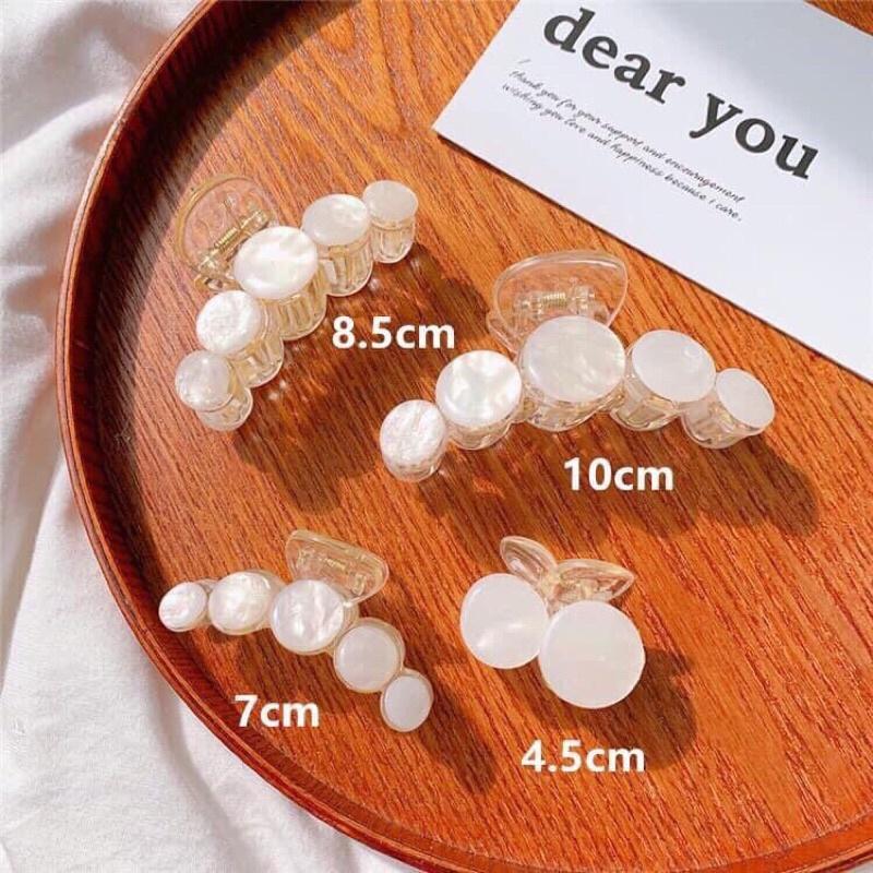 Kẹp tóc càng cua đính hạt ngọc phong cách trẻ trung size 8,5cm - 11cm