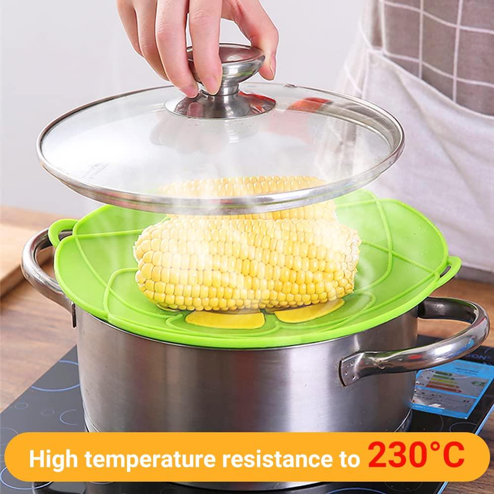 Vỏ nắp chặn của Overflow, 2 miếng vỏ silicon pound 26 cm bảo vệ quá mức bảo vệ công cụ nhà bếp công cụ đa chức năng