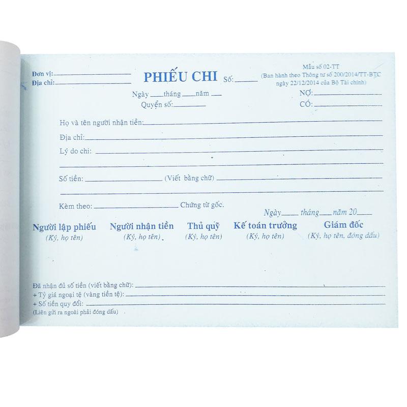 Phiếu Chi 3 Liên