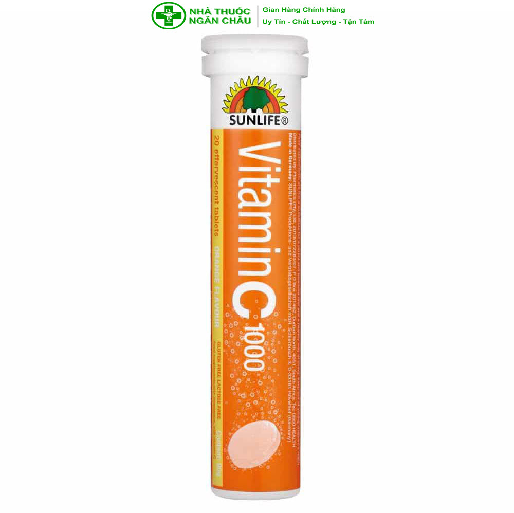 Viên sủi Vitamin C 1000 Effervescent tablets Made in Germany - Bổ sung Vitamin C cho cơ thể, tăng cường sức đề kháng
