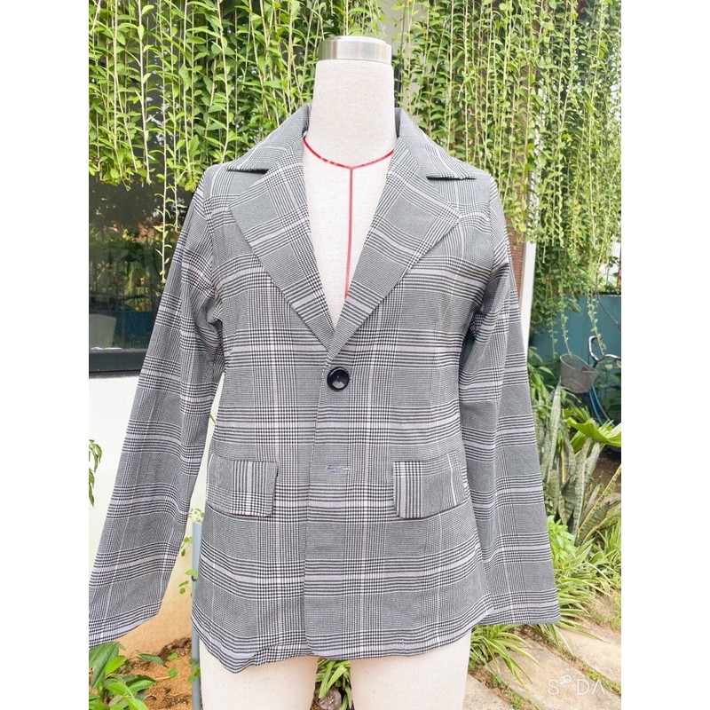 Áo blazer nữ kẻ chất vải cao cấp