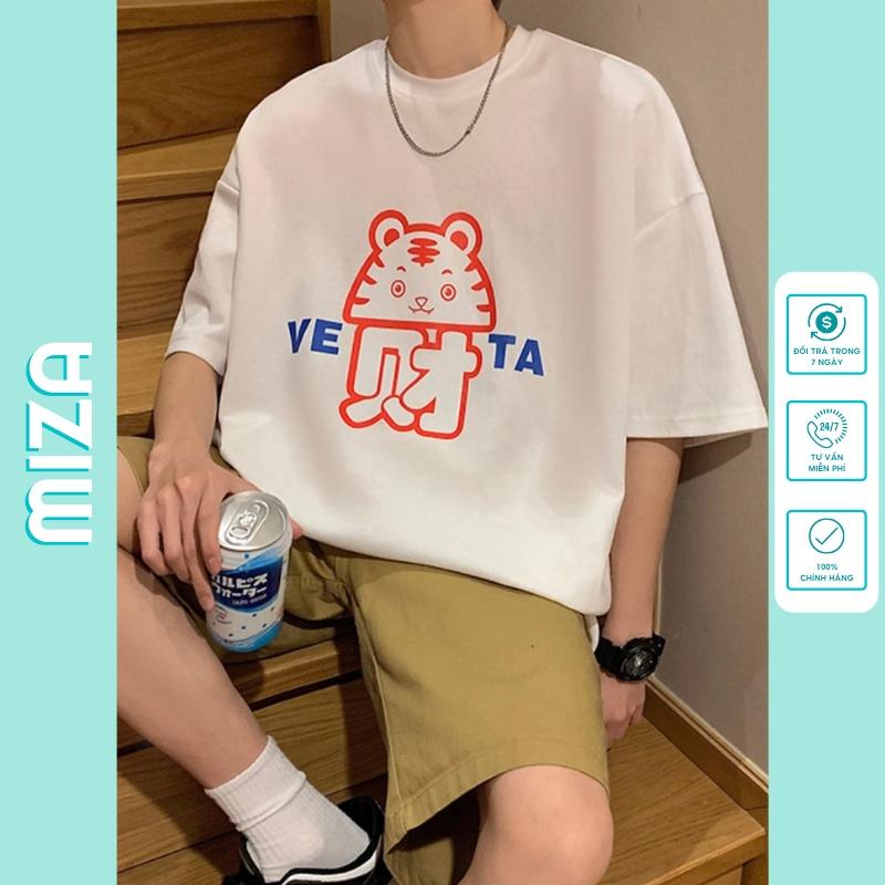 Áo phông nam nữ unisex basic tee form rộng cổ tròn cotton oversize trắng đen ulzzang giá rẻ in cool ngầu VETA