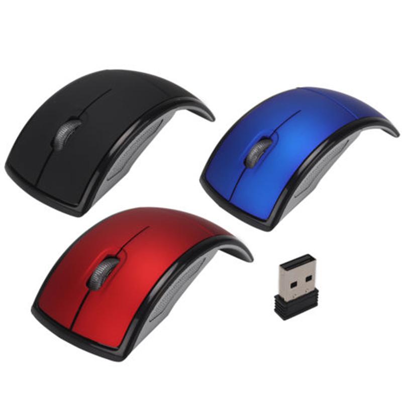 2.4GHz Wireless Arc Foldable Optical USB Cordless Mouse for Laptop PC