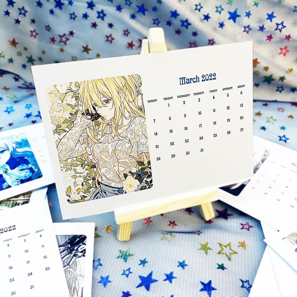 Bộ lịch để bàn 12 tháng anime Violet Evergarden: Búp bê ký ức