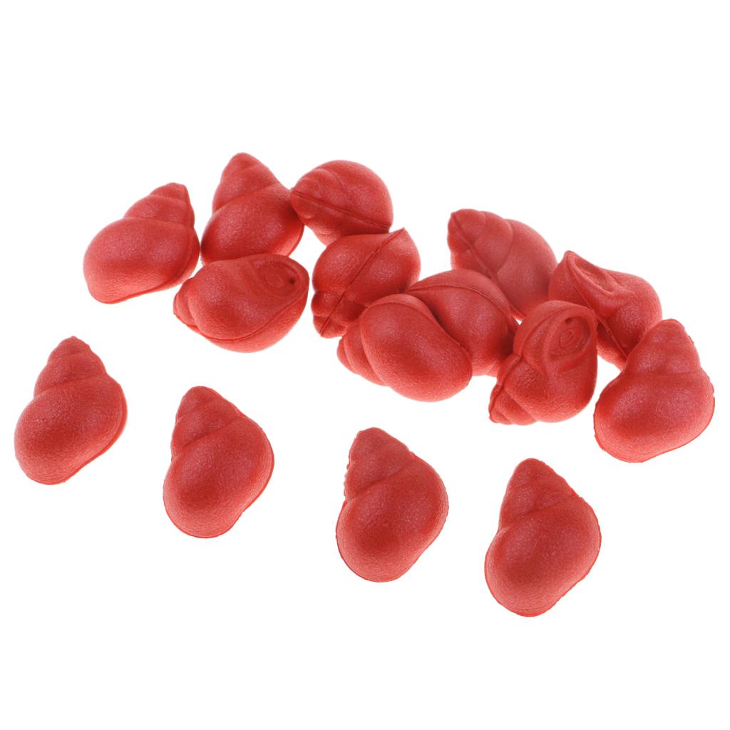 15pcs Pop up Boilies Baits Carp Fishing Lures Floating Snail Beads Red