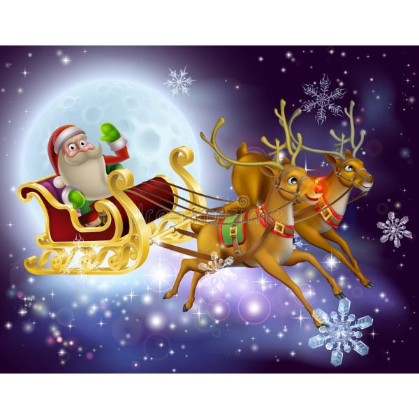 Decal ông già noel cưỡi tuần lôc 5 PK558