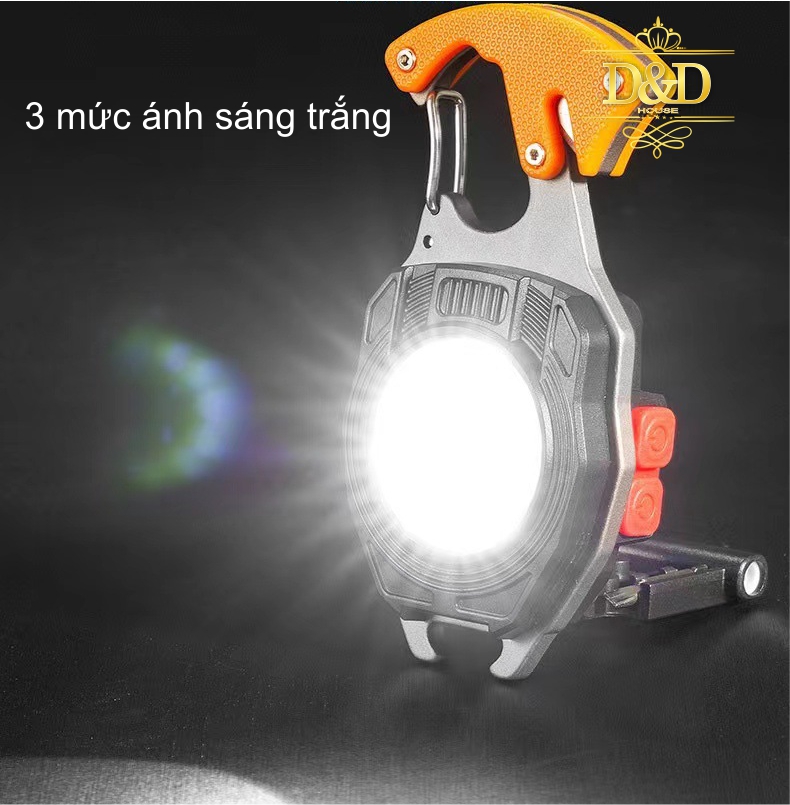 Đèn pin sạc mini siêu sáng LED-COB đa năng mẫu mới