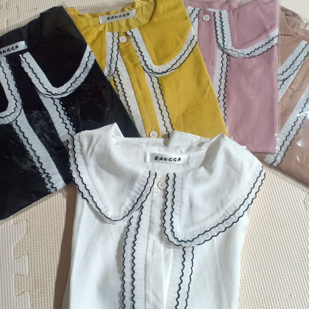 Áo sơ mi bèo ngắn tay, áo sơ mi viền bèo công sở 50k bao đổi trả
