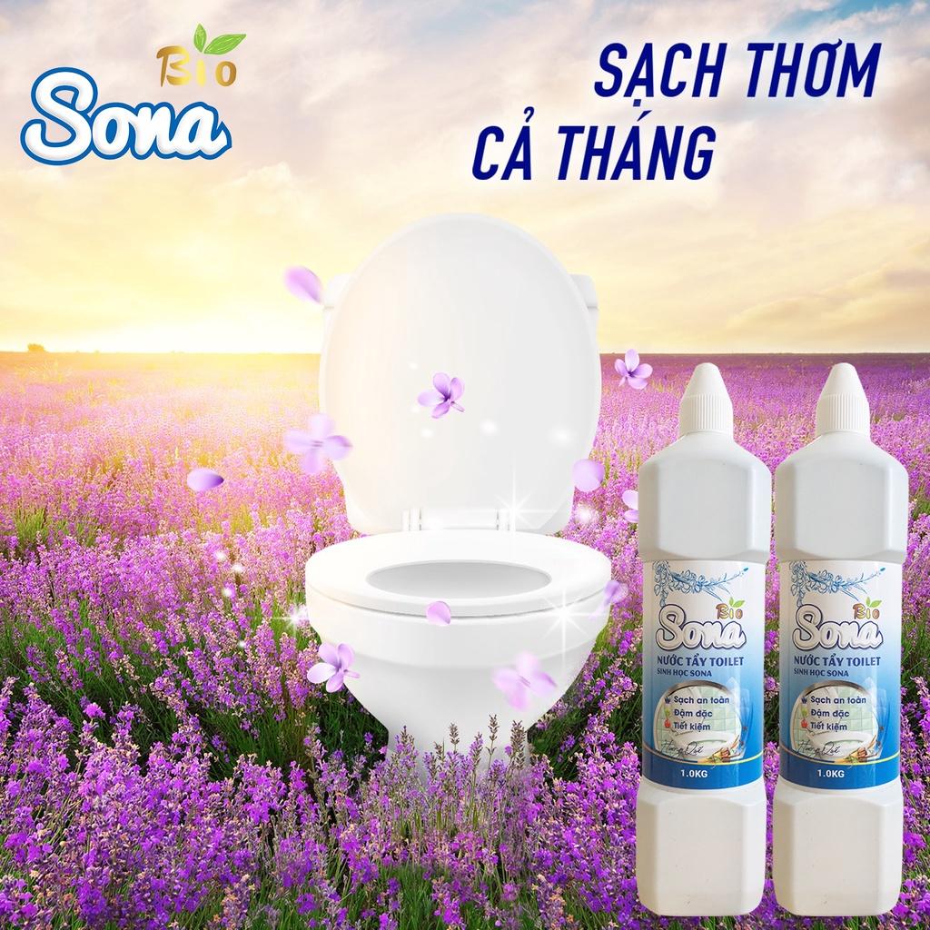 Nước Tẩy bồn cầu toilet sinh học SONA 1kg hương quế