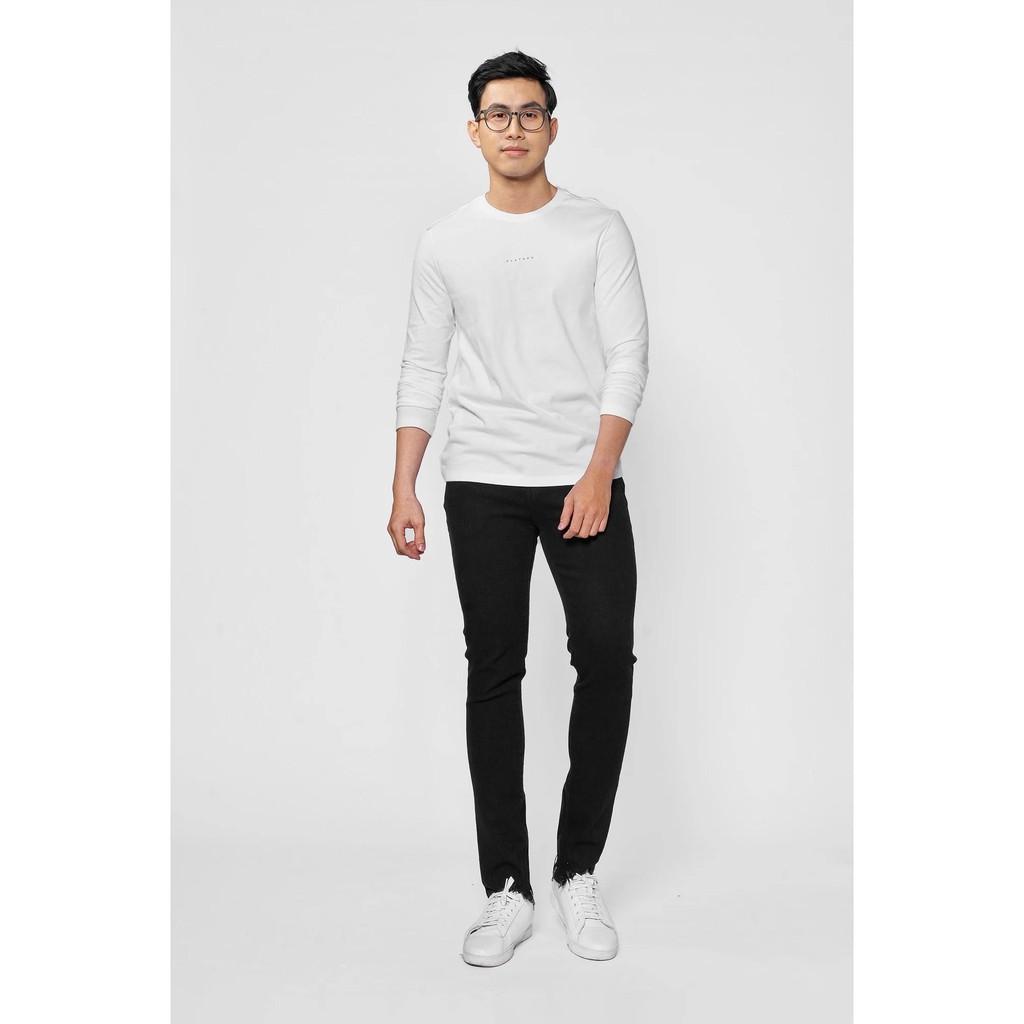 Quần jean nam màu Đen rách lai khóa ZIP ống quần form skinny DPA066- shop LASTORE