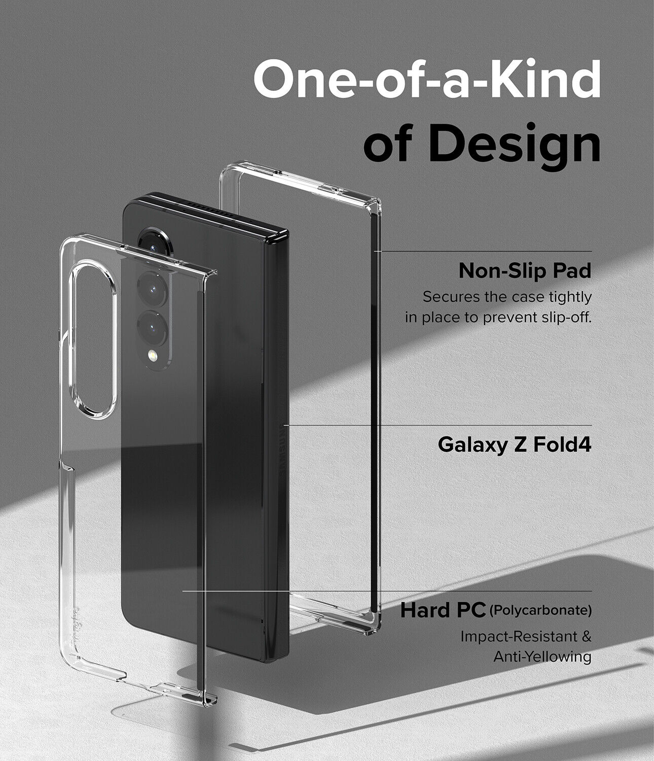 Ốp lưng chống sốc trong suốt cho Samsung Galaxy Z Fold 4 hiệu Likgus Crashproof giúp chống chịu mọi va đập - hàng nhập khẩu