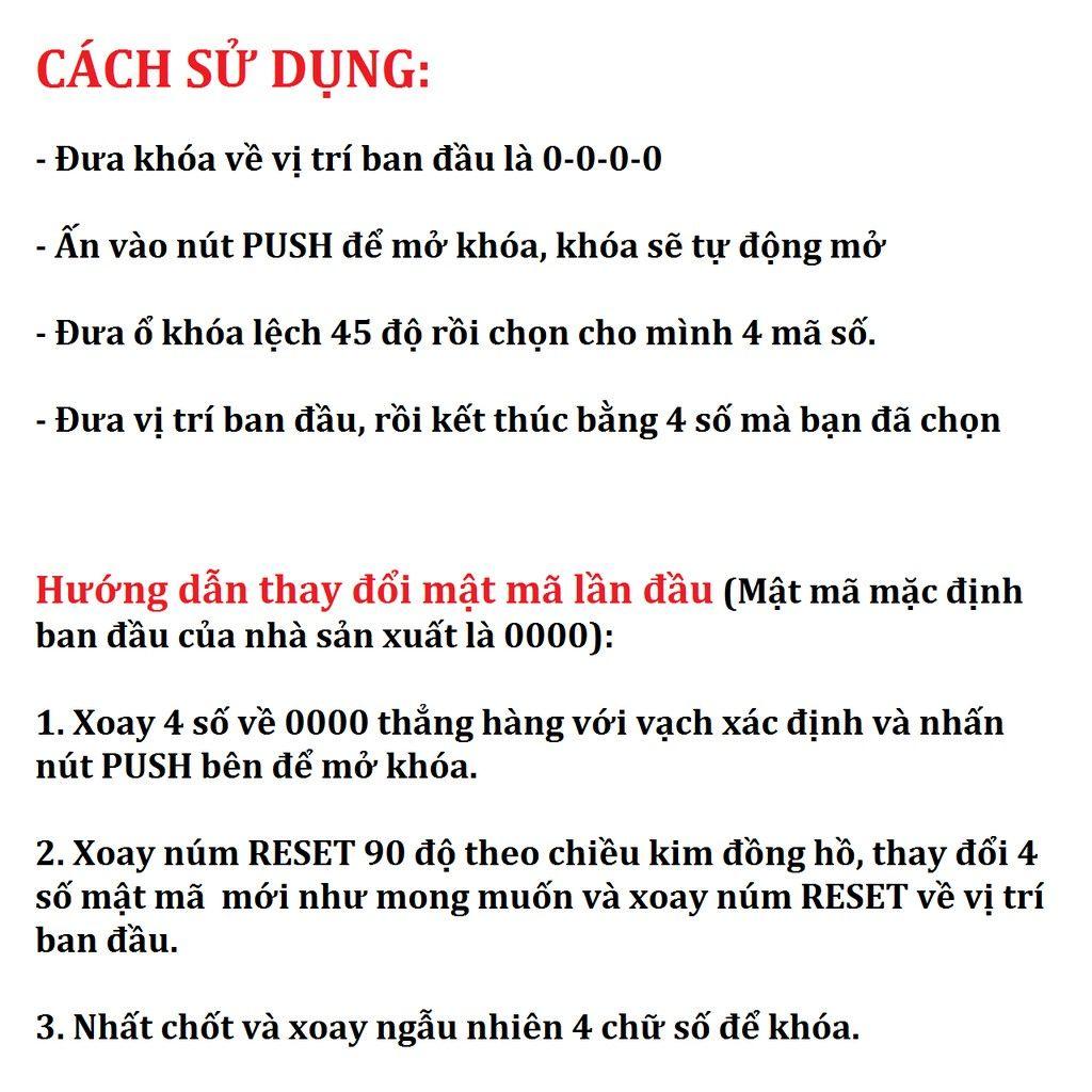 Khóa chữ U 4 mã số bảo mật chống trộm - Gia dụng tiện ích thông  minh