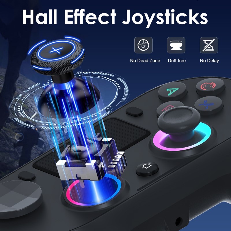 Gamepad Tay Game Không dây Bluetooth CM58 hall effect cho máy tính - điện thoại - máy tính bảng hàng nhập khẩu